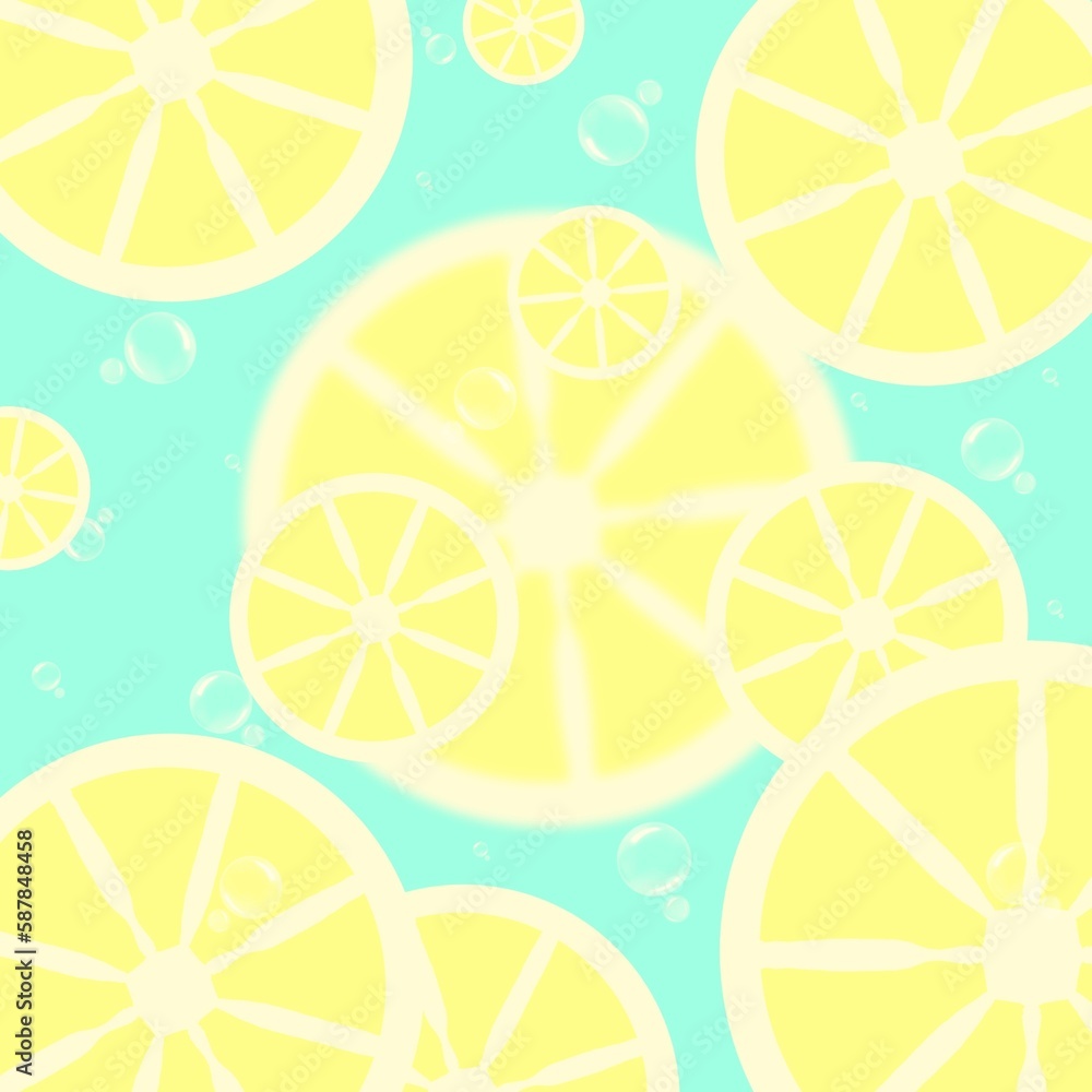 seamless pattern of lemons