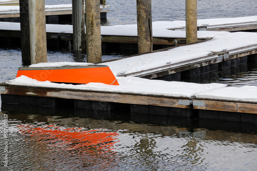 boat in the snow