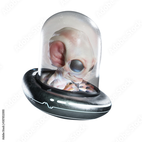 Alien UFO 3D CGI Render