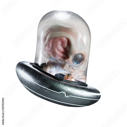 Alien UFO 3D CGI Render