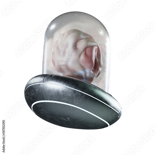Alien UFO 3D CGI Render