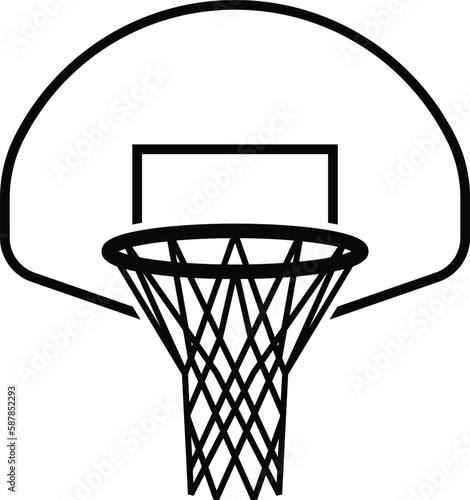 Basketball hoop vector illustration logo.