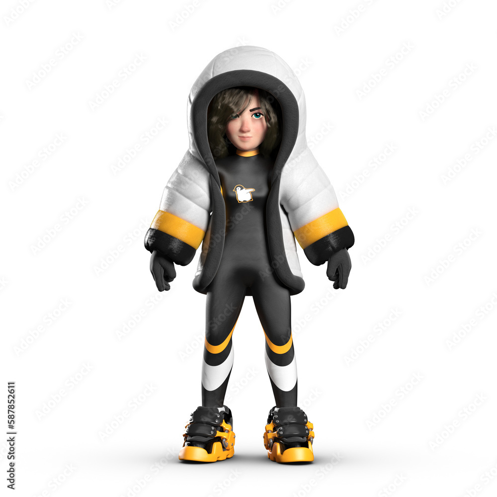 Snow Girl 3D CGI Render