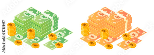 Lao Kip Money Bundle and Coins