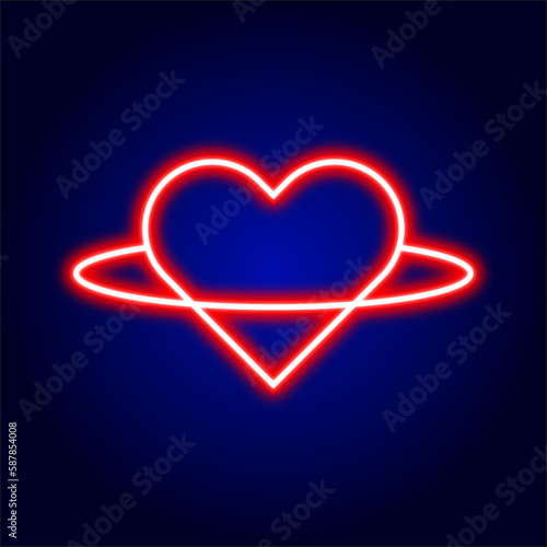 line heart neon illustration © abdelkabir
