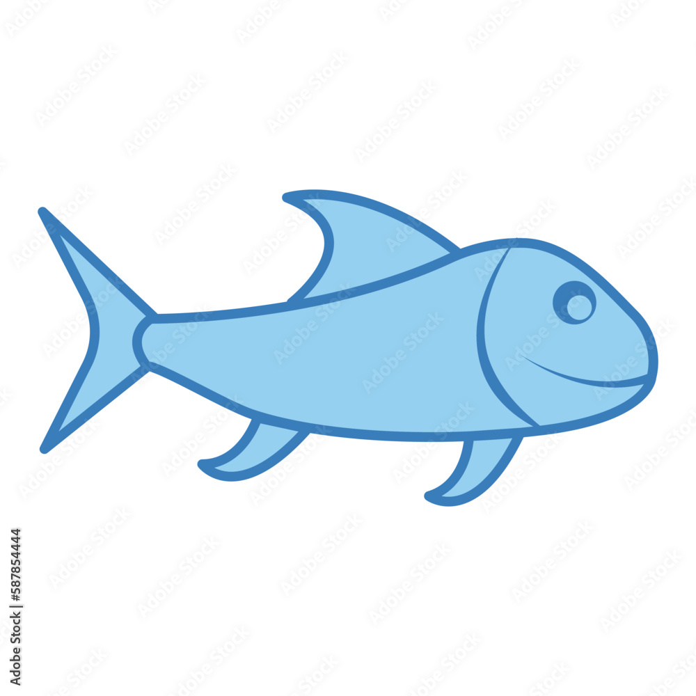 Fototapeta premium fish, icon, color, vector, illustration, desing, logo, teplate, flat,style