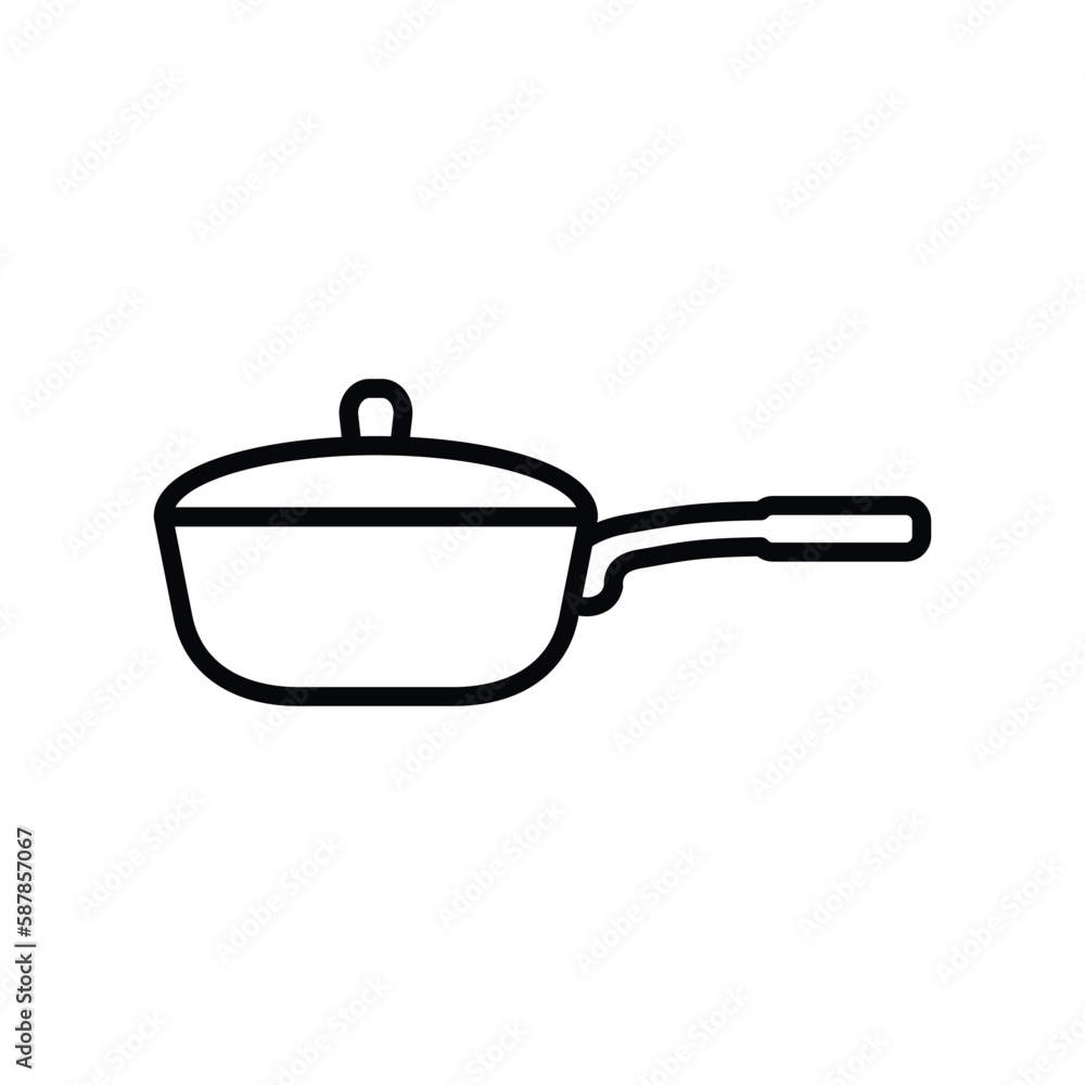 frying pan, icon, line, vector, illustration, desing, logo, teplate, flat,style frying pan, icon, line, vector, illustration, desing, logo, teplate, flat,style