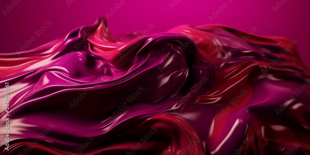 Obraz premium Magenta irregular organic rounded grid shape geometrical background wallpaper banner pattern