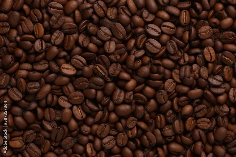 Dark coffee bean background. AI-generated images Dark coffee bean background. AI-generated images