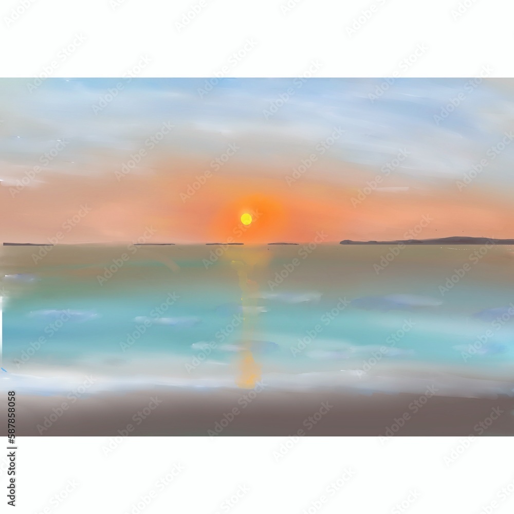 Obraz premium sunset over the sea