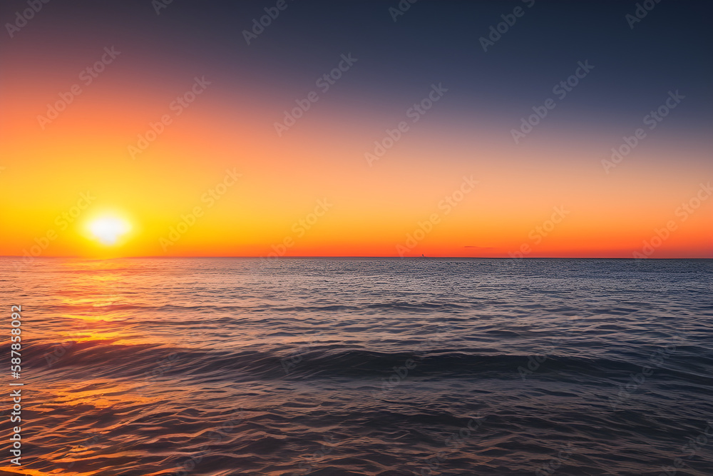 Motion blurred background of sunset on the sea

