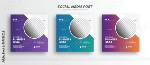 Digital business marketing social media post banner template