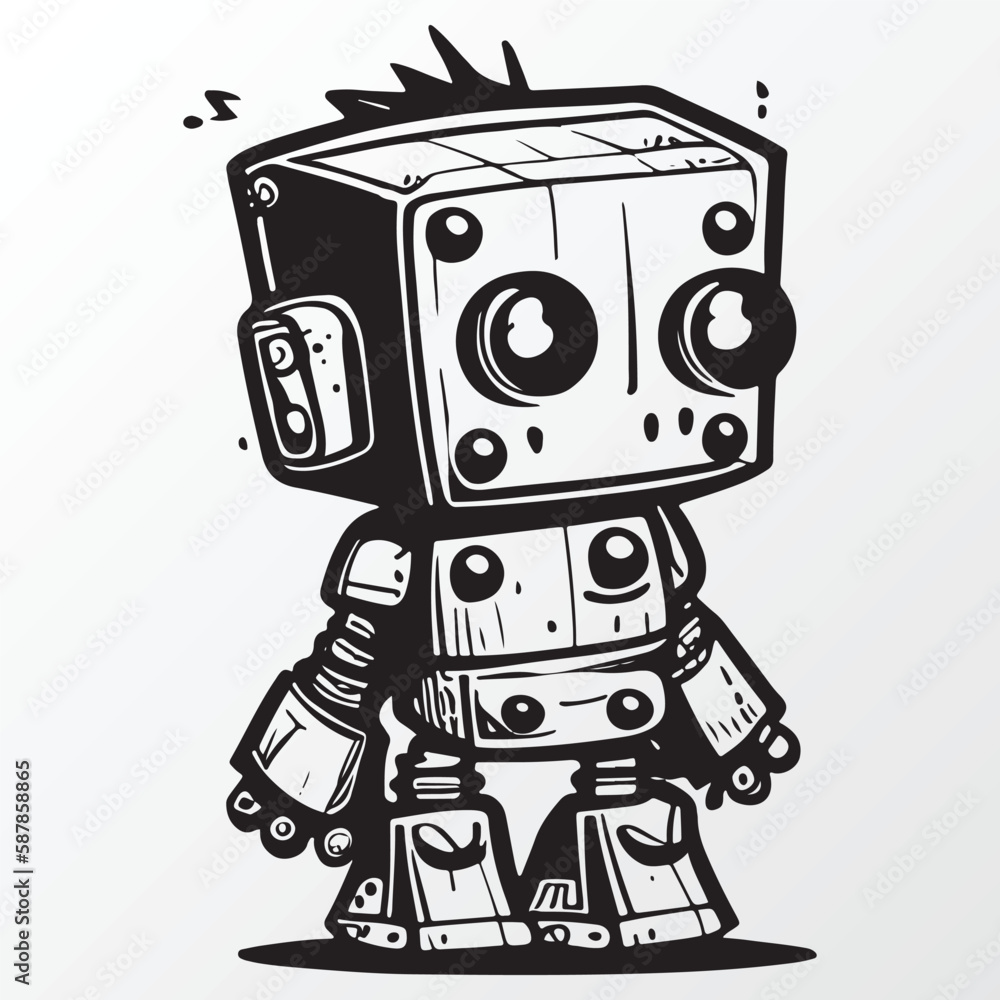 Big Robot Drawings Drawing Robot Simple Clipart - Large Size Png Image -  PikPng