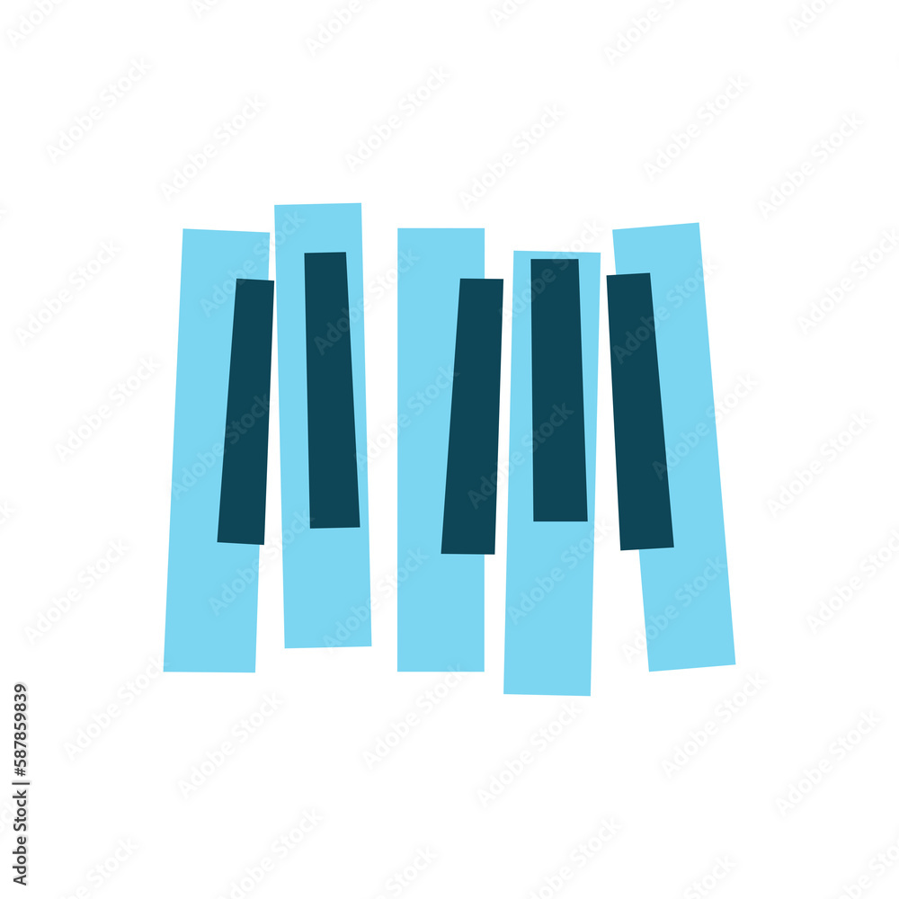 Piano keyboard icon on transparent background. Piano keyboard icon on transparent background.