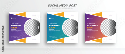 Digital business marketing social media post banner template