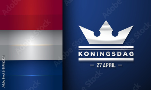 King’s Day Background Design. Vector Illustration.