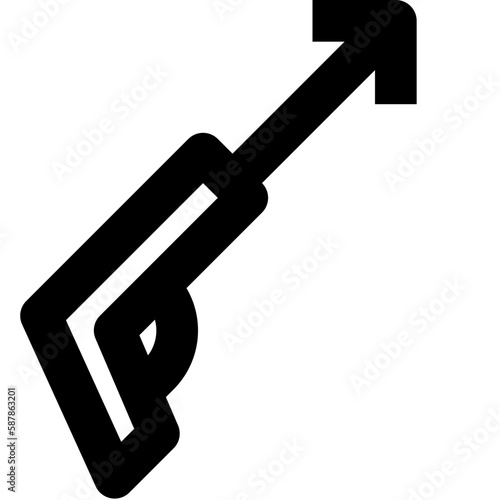 speargun black outline icon