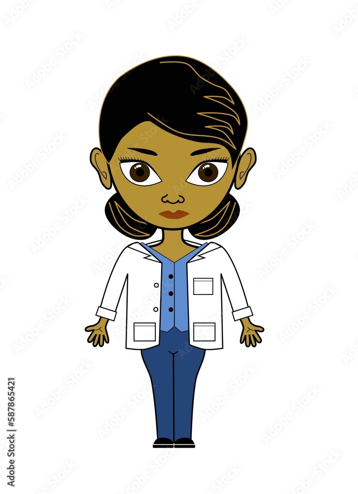 Female Pharmacist Cartoon Illustration Female Pharmacist Cartoon Illustration