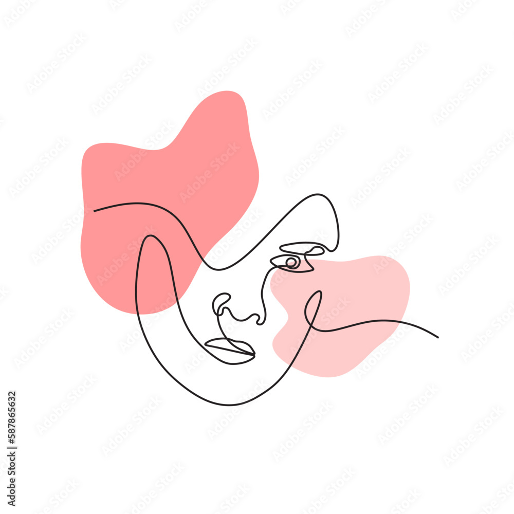 abstract face line art vector abstract face line art vector