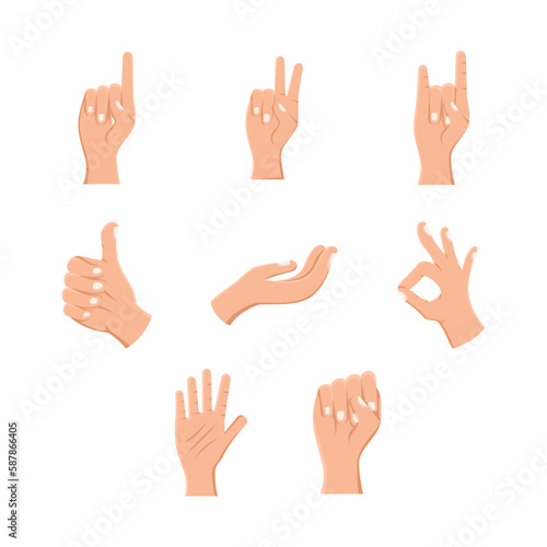 Hand Expression Logo Vector Template Design Illustration