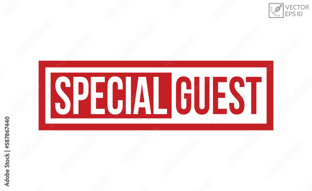 Special Guest stamp red rubber stamp on white background. Special Guest stamp sign. Special Guest stamp. Special Guest stamp red rubber stamp on white background. Special Guest stamp sign. Special Guest stamp.