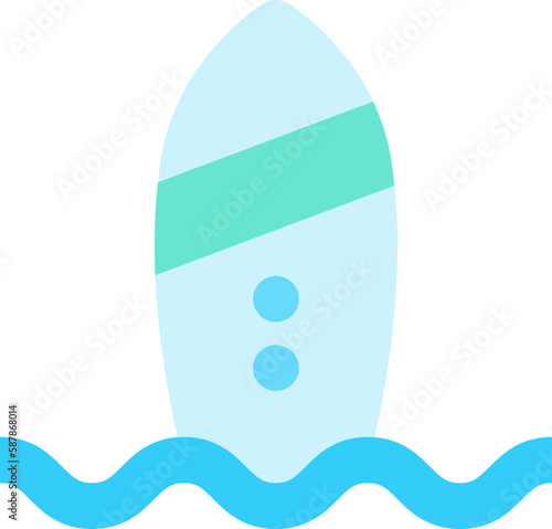 surfboard flat icon