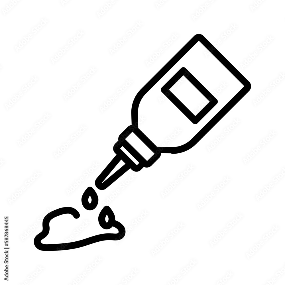 Black line icon for Glue Black line icon for Glue
