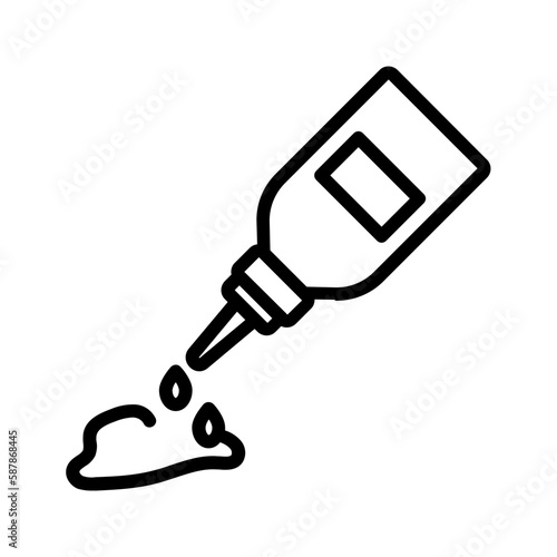 Black line icon for Glue