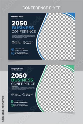 Marketing Strategies live webinar banner invitation and social media post template. Business webinar invitation design