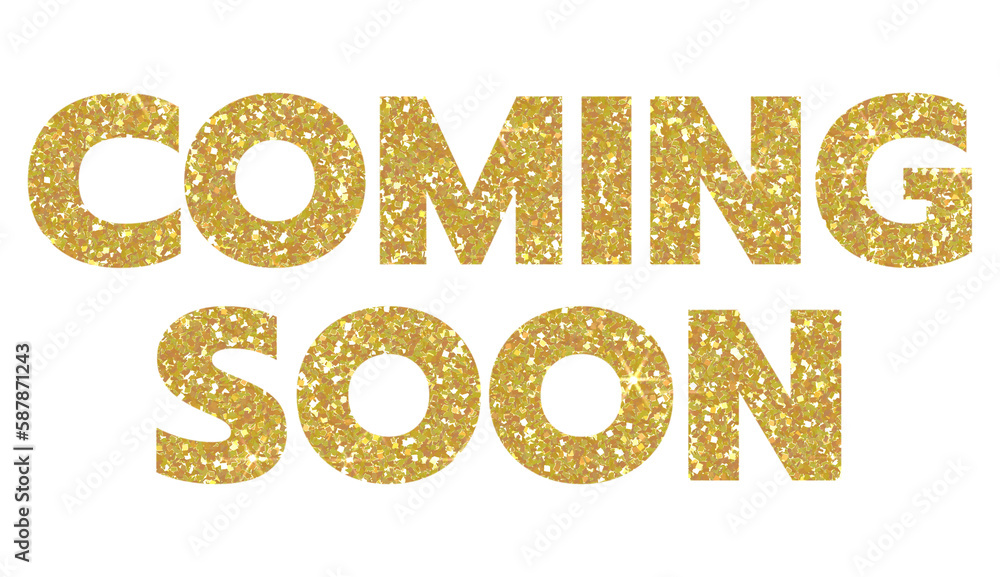 Golden glitter text coming soon.COMING SOON. Design for decorating, background, wallpaper, illustration. Golden glitter text coming soon.COMING SOON. Design for decorating, background, wallpaper, illustration.