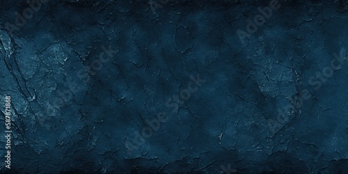 Abstract Grunge Decorative Navy Blue Dark Stucco Wall Background. Art Rough Stylized Texture Banner With Space For Text by ai generative