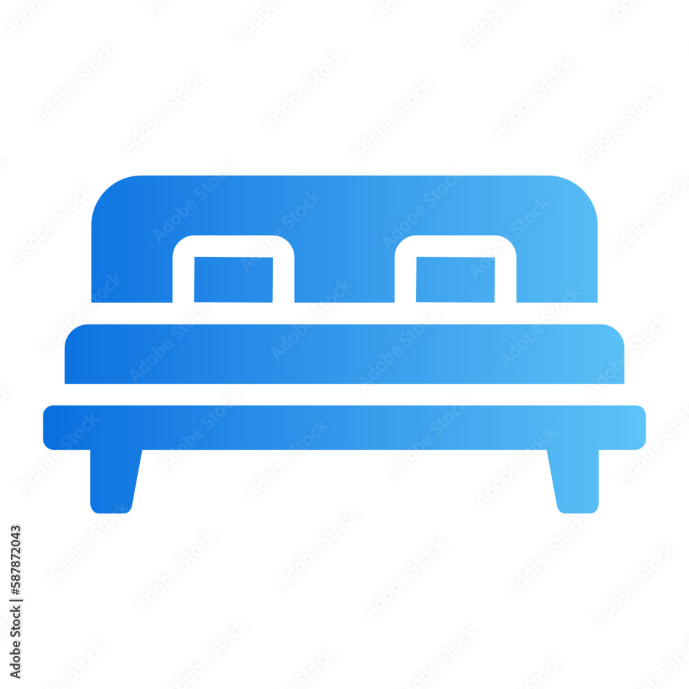 double bed gradient icon double bed gradient icon