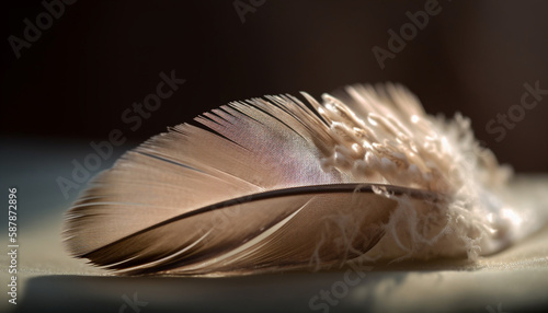 Feathers of elegance and beauty in nature generated by AI