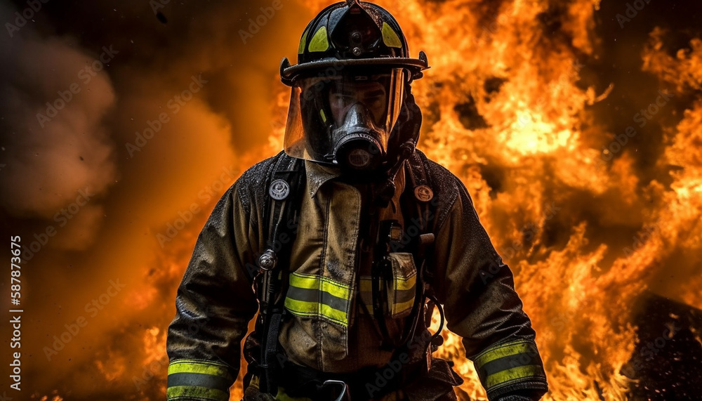 Flames engulfed the burning building, firefighters worked urgently generated by AI Flames engulfed the burning building, firefighters worked urgently generated by AI