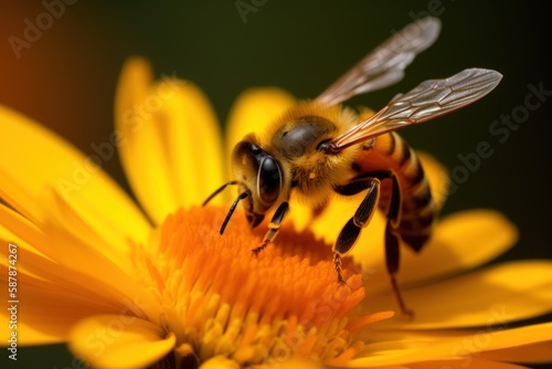 Honeybee Macro created by Generative AI
