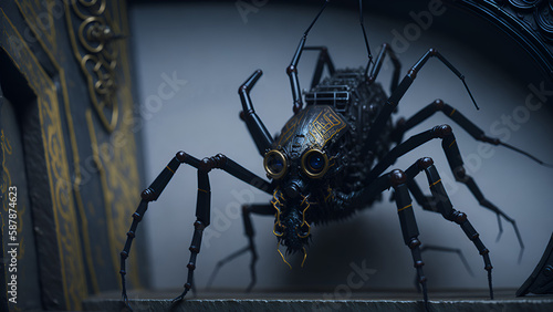 Steampunk Spider - Generative AI