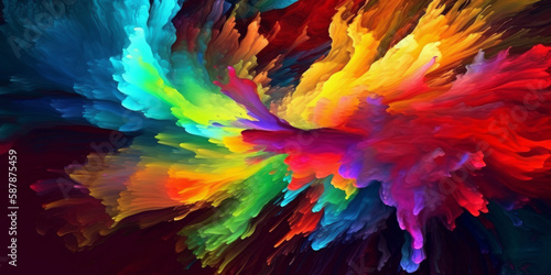Unleashing Your Creativity  Exploring the Vibrant World of Digital Colorful Paints  Generative AI.