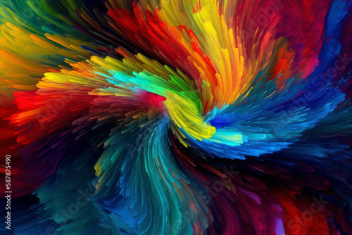 Unleashing Your Creativity: Exploring the Vibrant World of Digital Colorful Paints, Generative AI. © ParinApril