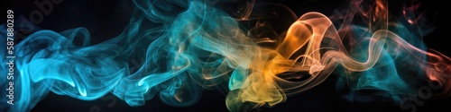 Luminescence Smoke Texture Background. Generative AI