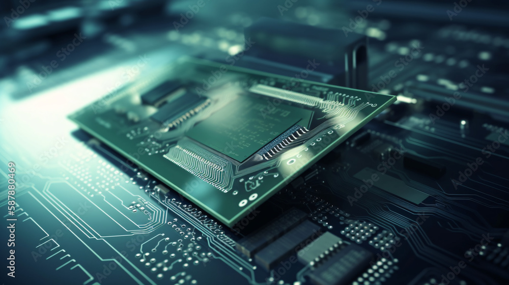 electronic circuit board with processor generative ai electronic circuit board with processor generative ai