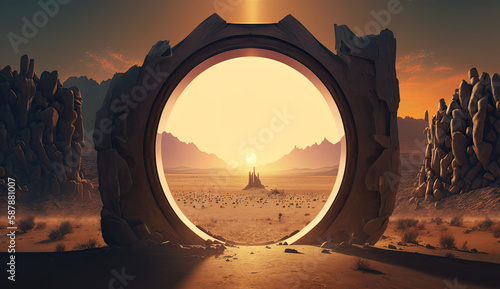 Cool portal which leads to other universe sunset image manipulation pt:3