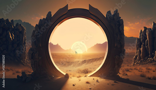 Cool portal which leads to other universe sunset image manipulation pt:4