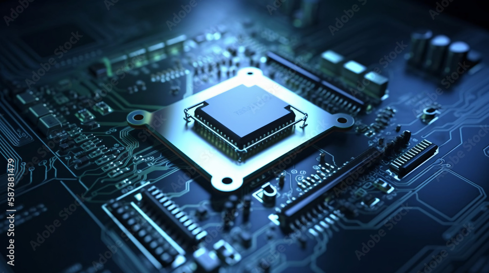 CPU chip device tech hardware mainboard background thumbnail generative ai CPU chip device tech hardware mainboard background thumbnail generative ai