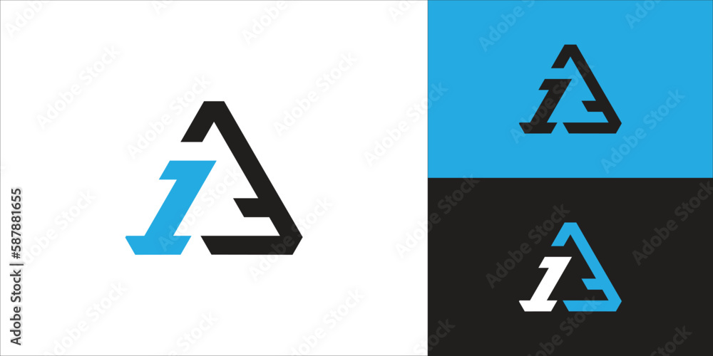 Initial letter A1 vector logo design concept.