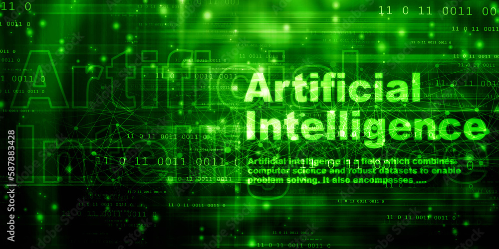 2d rendering Artificial Intelligence (AI) concept 2d rendering Artificial Intelligence (AI) concept