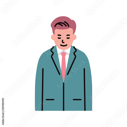 人物_ビジネス03_男性_上半身_お辞儀
