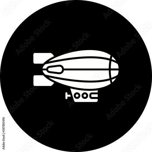 Airship Glyph Inverted Icon