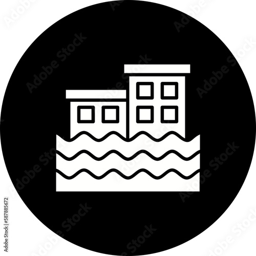 Flooding Glyph Inverted Icon