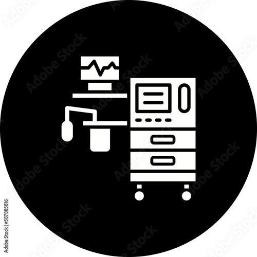 Anesthesia Glyph Inverted Icon