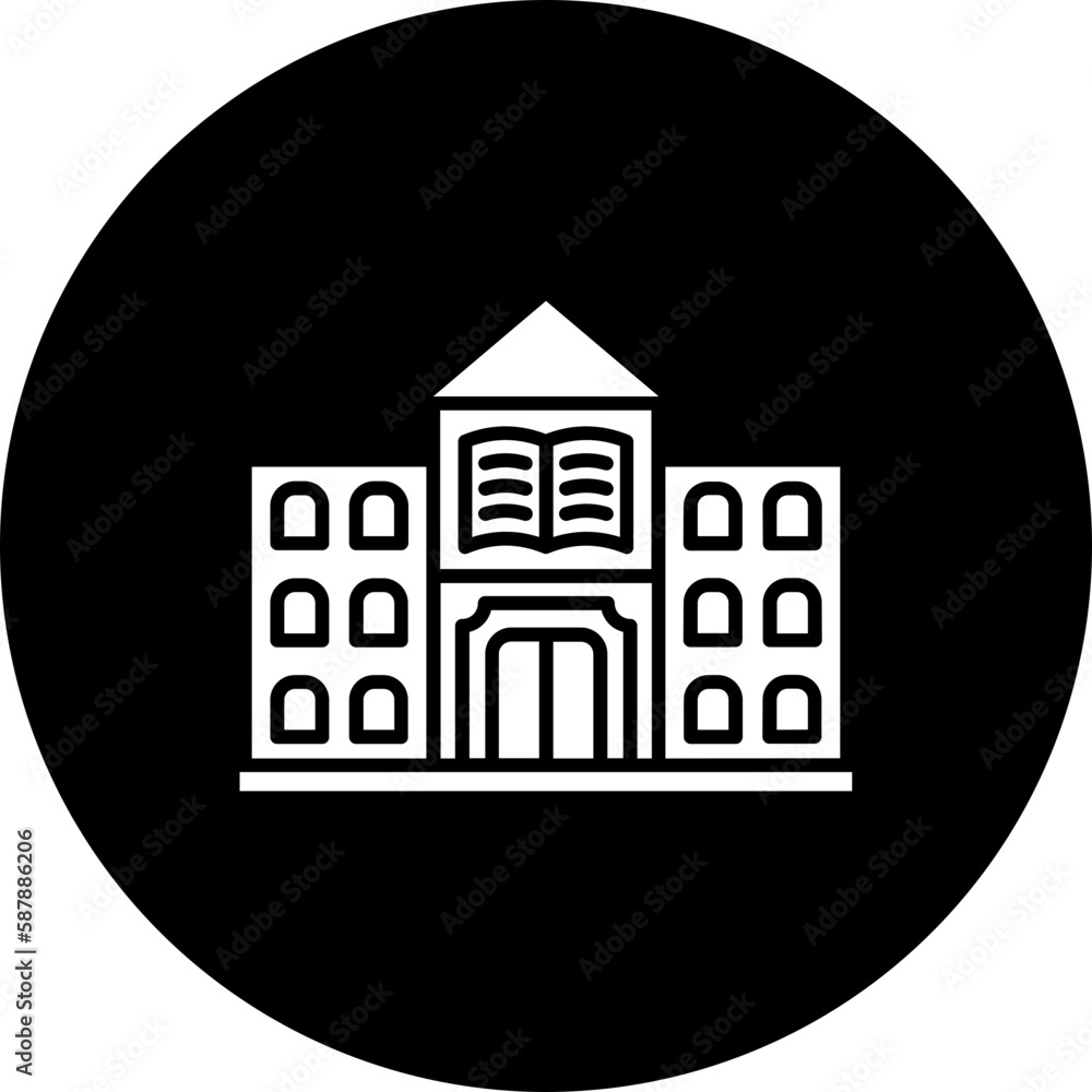 Library Glyph Inverted Icon
